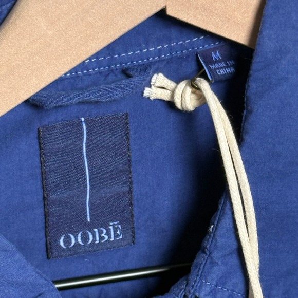 Oobe NEW Mens Shirt M Blue Charleston Popover Cotton Silk Academia Preppy Casual - Picture 3 of 8